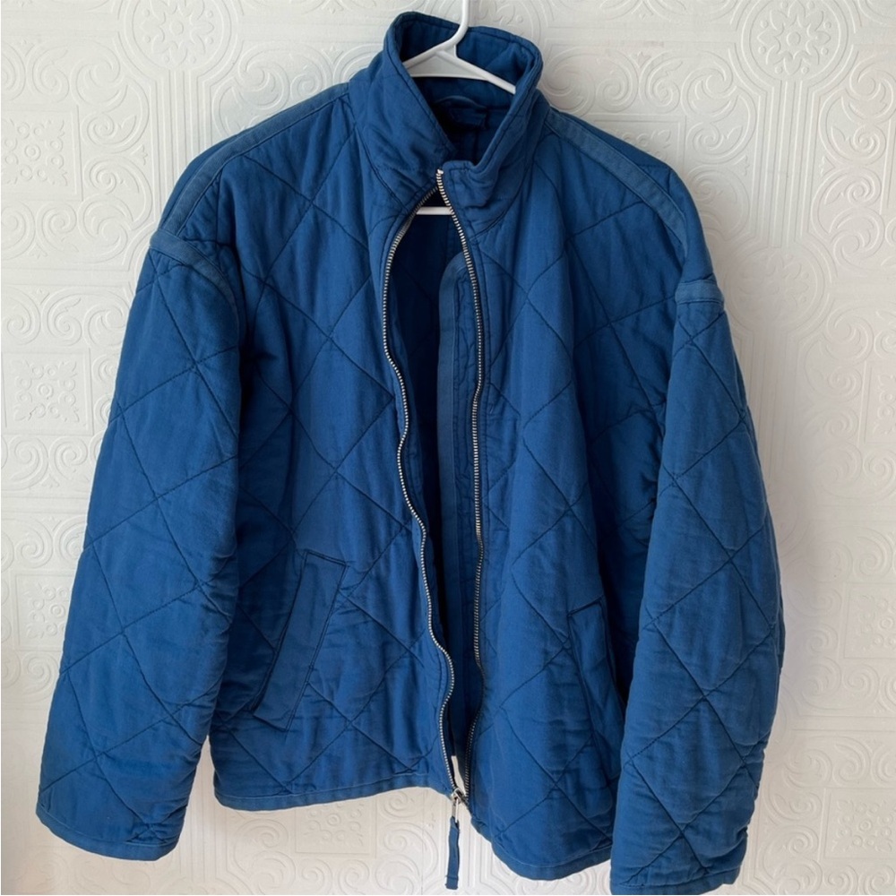 Indigo cotton quilt jacket